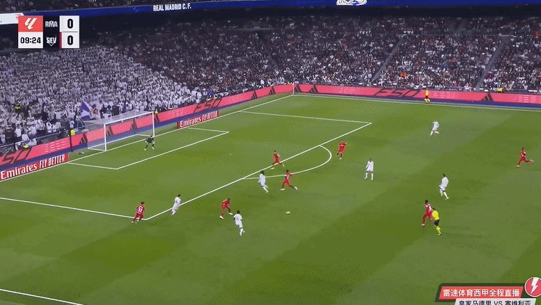 ⚽西甲半场：姆巴佩、巴尔韦德连轰世界波，皇马3-1领先塞维利亚
